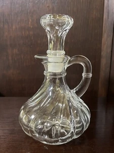 Glaskaraffe, Karaffe mit Stöpsel, Likörflasche, Schnapsflasche, Ölflasche 14 cm - Bild 1 von 4