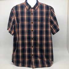Men's CARHARTT Relaxed Fit Plaid Short Sleeve Button Down Shirt Size XL