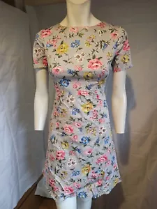CATH KIDSTON Vestido Lila Estampado Floral Manga Corta Cuello Redondo Corto Cremallera Talla 6 - Imagen 1 de 4