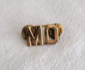 Army Officer's Collar Pin: "MO." - Missouri State Guard. Good Cond - Picture 1 of 4