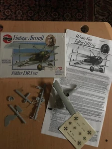 AIRFIX 1/72 MASSSTAB FOKKER DR1 1917 SONDERAUSGABE KUNSTSTOFF-KIT - Bild 1 von 4