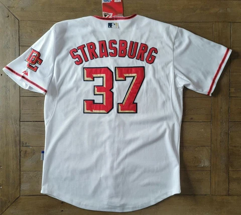 Majestic Washington Nationals Stephen Strasburg #37 Authentic MLB Jersey Size 52 Cover