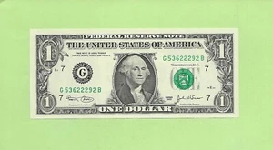2003 ..UNCIRC $1 G 5362 2292 B .... 2003 $1 G-B NICE NOTE FRN - Bild 1 von 2