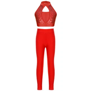 Kids Girls Vest And Tights Jogger Tracksuit Biker Sweatsuit Hip Hop Active Tee - Picture 1 of 58