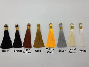 Quasten mit Metallic Gold Details 3" Tropfen x 2 verschiedene Farben - Bild 1 von 26
