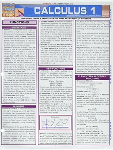 Calculus 1 Study Chart - Picture 1 of 2