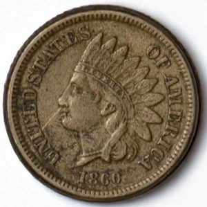 1860 Indian Head Cent - Pointed Bust - Picture 1 of 2