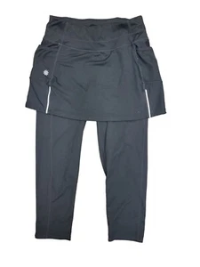 Athleta Be Free New 2 In 1 Skirt Skort Tights Women's Size Small Black 212397 - Picture 1 of 5