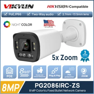 HIK Compatible 4K Security IP Camera 8MP 5X Zoom Dual Light two-way Audio - Picture 1 of 19