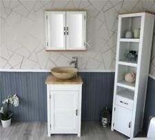 Cloakroom Bathroom Vanity Unit White Travertine Stone Wash stand and Basin 308