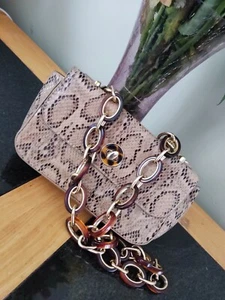 Topshop shoulder hand bag Brown Snake Festival Summer Party Small Clutch - Picture 1 of 11