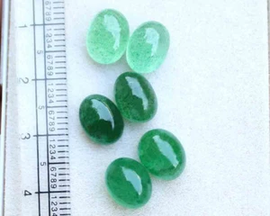 17.60 Ct 100% Natural Green Aventurine Polished oval cabochon Pair gemstone - Picture 1 of 3