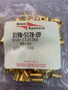'1 PIECE' - PN# 3198-5175-09 - OMNI SPECTRA - CONNECTOR RF ACCESSORY GOLD - Picture 1 of 5
