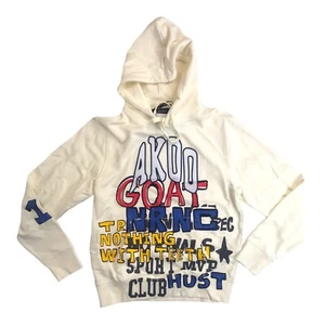 AKOO Men’s L/S Pullover Hoodie 100% Authentic SIZE Large Whisper White logo - Picture 1 of 5