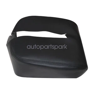 Leather Console Armrest Cover for 2007-2013 Chevy Silverado 1500 2500 HD Black - Picture 1 of 8