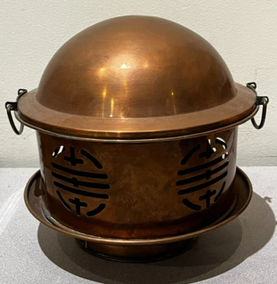 Antigua estufa china antigua de latón/cobre cocina ¿Premio? Taiwán Foto 1 de 4