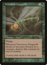 Magic MTG Tradingcard Mercadian Masques 1999 Venomous Dragonfly 282/350