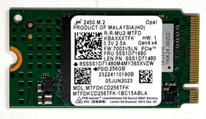 Micron 256GB Gen4 M.2 NVMe 2242 SSD - Photo 1/2