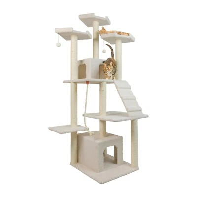 Armarkat Classic real wood Cat Tree Model B8201, Ivory - Image 1 of 4