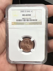 2005-D SMS 1c NGC MS68 RD Lincoln Penny Cent Coin Red - Picture 1 of 2