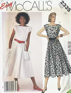 Abito McCall's Misses' anni 80 modello 2335 taglia 16 NON TAGLIATO - Foto 1 di 2