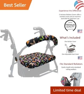 Butterfly Fabric Covers for Rollator Walker Seat & Backrest - USA Made - Picture 1 of 8