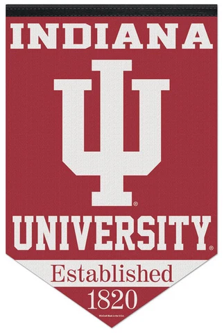 INDIANA UNIVERSITY Hoosiers Est. 1820 NCAA Team Premium Felt WALL BANNER Cover