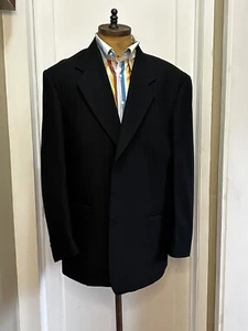 Herren Anzug Sakko 46 Reg by Galliani Merino extra fein super 120er Wolle schwarz - Bild 1 von 5