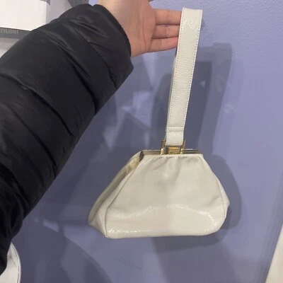 Bolso de mano Hobo International años 90 blanco con asa superior Foto 1 de 4