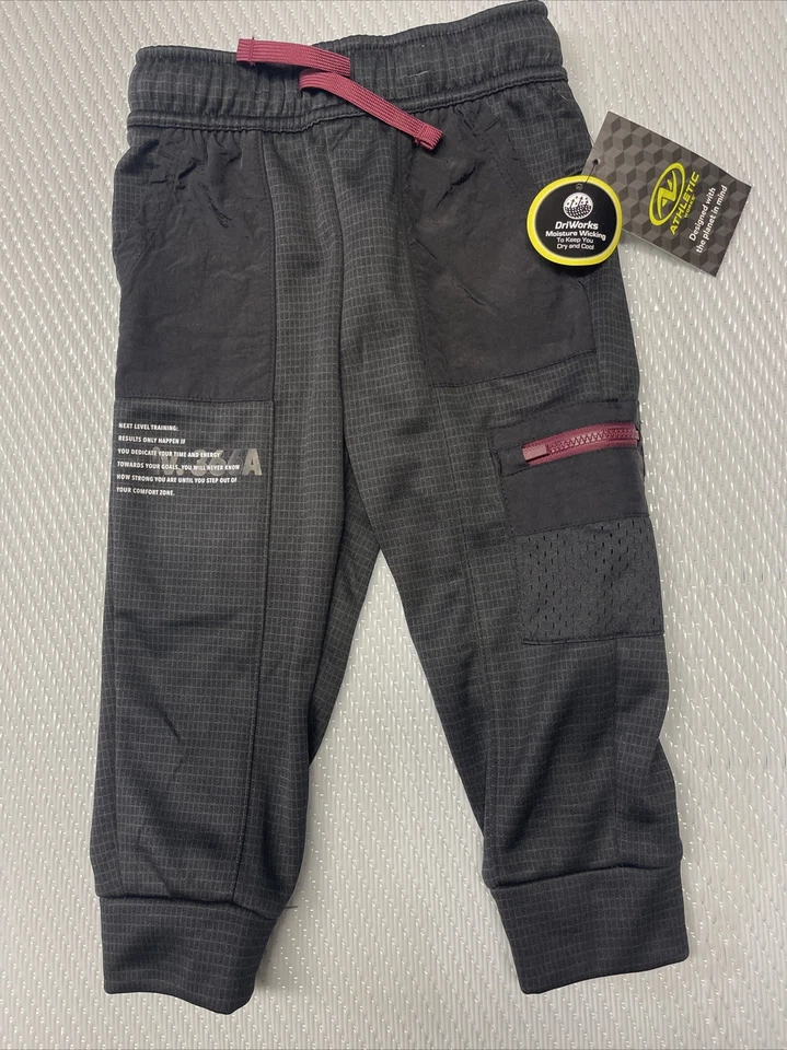 PANTALÓN ATLETIC WORKS TB TECH NEGRO TALLA 2T UNISEX NUEVO CON ETIQUETAS Foto 1 de 4