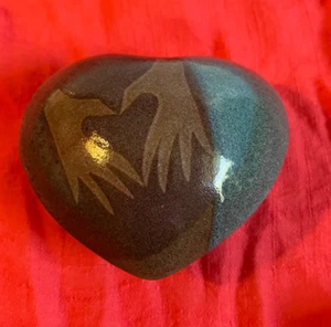ART POTTERY ~ "HEART" SHAPED SPIRIT RATTLE by FRASER HARRIS ~ SIGNED & NUMBERED - Picture 1 of 6