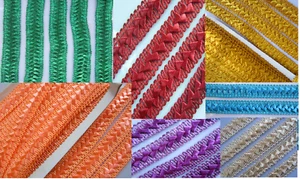 13m/2m Samosa Spitze Borte wünschfarbe Nichtelastisch Waschbar ab 0,4€/m - Picture 1 of 19