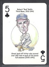 2008 Hero Decks New York Yankees Playing Card - Red Rolfe