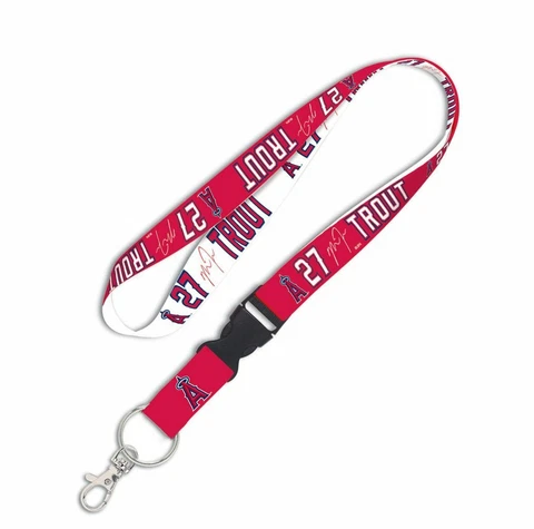 MIKE TROUT #27 LOS ANGELES ANGELS LANYARD DETACHABLE BUCKLE NEW WINCRAFT 🔥 Cover
