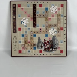 Hasbro Scrabble Clásico Tablero de Juego Navidad Decoración de Pared Reno Nombres Rudolph - Imagen 1 de 7