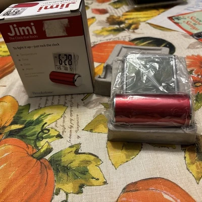 New Brookstone Jimi The Clock That Rocks Lighted Motion Alarm Temperature - Image 1 of 3