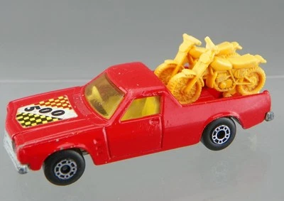 Vintage 1977 Matchbox Superfast #60 Diecast Holden Pick-Up Truck w/ Motor Bikes - Image 1 of 4