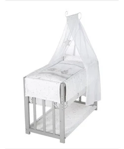 Roba Stubenbett 4 in 1 Beistellbett 'Sternenzauber' Babybett, Wiege & Kinderbank - Bild 1 von 5