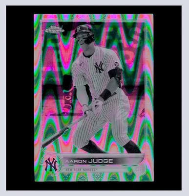 AARON JUDGE RARE SILVER WAVE REFRACTOR Topps Chrome Holo Non Auto - YANKEES - Image 1 of 4