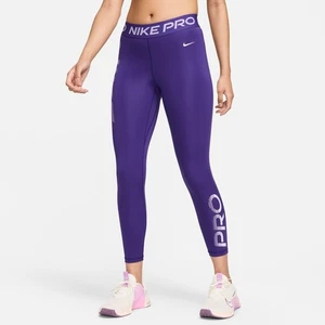 Nike Pro Damen Dri-Fit Training Mid Rise Grafik Leggings lila #FN4984 - Neu mit Etikett - Bild 1 von 5