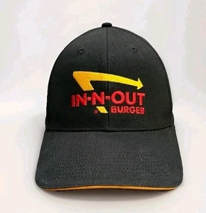 Mütze Kappe In-N-Out Burger Unisex schwarz Logo bestickt verstellbarer Riemen hinten - Bild 1 von 7