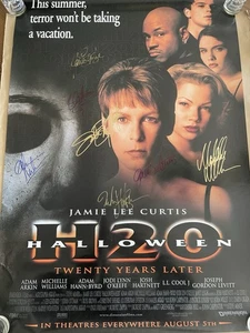Halloween H20 Filmplakat Besetzung signiert Jamie Lee Curtis Hartnett Williams Echtheitszertifikat - Bild 1 von 12