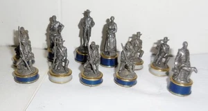 VINTAGE 11 FM ZINN BÜRGERKRIEG SOLDAT FIGURENSET SCHACHFIGUREN DESIGN - Bild 1 von 7