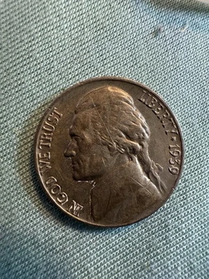 1939 Jefferson Nickel DDR - Double Die Reverse with Apparent Obverse Doubling - Image 1 of 4