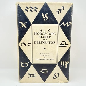 A to Z Horoscope Maker and Delineator by Llewellyn  George, 1970 HC DJ Occult - Picture 1 of 5
