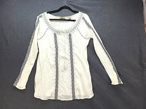 Art and Soul Gr. L bestickte Guaze Quaste Long Tunika Artsy Witchy Boho Fee - Bild 1 von 8