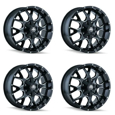 Juego 4 llantas de camión Mayhem Warrior 20x9 negras fresadas 6x135 6x5,5 de 18 mm Foto 1 de 4
