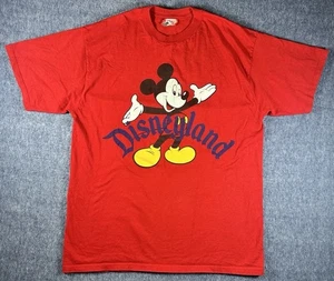 Vintage Mickey Mouse Disneyland T-Shirt Herren XL rot USA Made Disney Designs - Bild 1 von 6