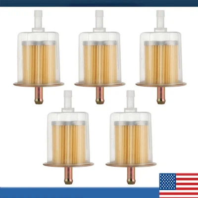 5PC 3/8" FUEL FILTERS INDUSTRIAL HIGH PERFORMANCE INLINE GAS FUEL LINE UNIVERSAL Foto 1 de 4