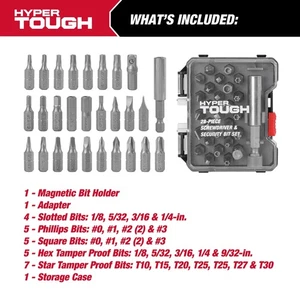 28-Piece Security and Screwdriver Bit Set in Reusable Case gift  - Picture 1 of 10